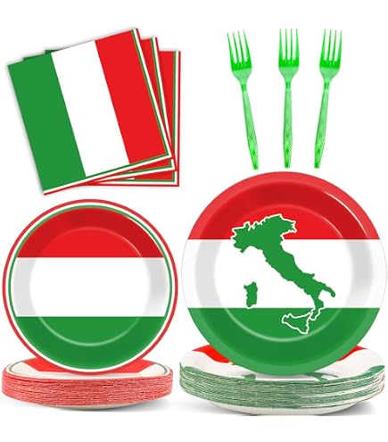 Cure-Dents Drapeau Italie - Lot De 100 Pièces - Décoration Cocktail Et Gâteau