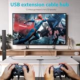 Aceele USB Hub 3.0 Splitter 4 Port Long 4ft Cable Multiport Expander PC Laptop view 6
