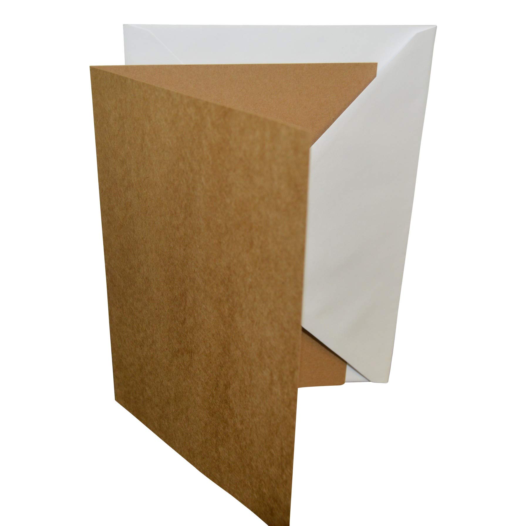 5"x7" Coloured Greeting Card Blanks with White Envelopes – StellaWeds® (Kraft, 10 Pack) — image 1