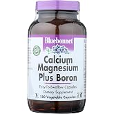 Bluebonnet Calcium Magnesium Plus Boron Vegetarian Capsules, Off-White, 180 Count