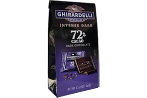 Ghirardelli Twilight Delight Intense Dark 72% Cacao Squares, 4.87 Oz, Pack of 2