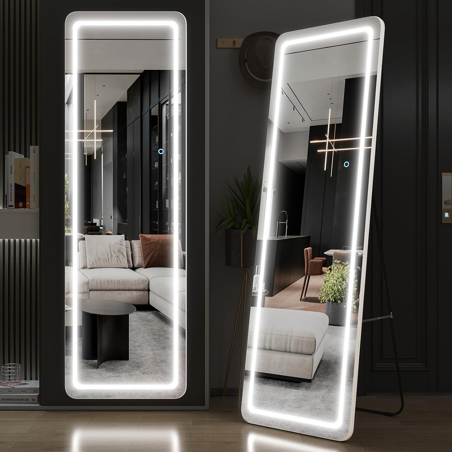 Mirrors - EDTEMI Full Length Mirror Lighted 63