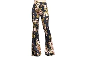 ShopMyTrend SMT Women's High Waist Wide Leg Long Palazzo Bell Bottom Yoga Pants