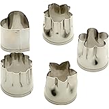 StarPack Vegetable Cutter Shapes Set (5 Piece) &ndash; Mini Cookie Cutters, Vegetable Shape Cutters for Kids with 101 Cooking Tips