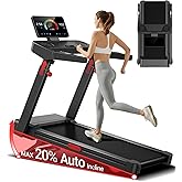 UMAY Fitness Treadmill with 20% Auto Incline,3.5HP with 400LBS Capacity, 8.7MPH MAX Speed, Foldable Treadmills for Home with 