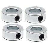 (4-Pack) 1/2” Bore Solid Steel Shaft Collars with