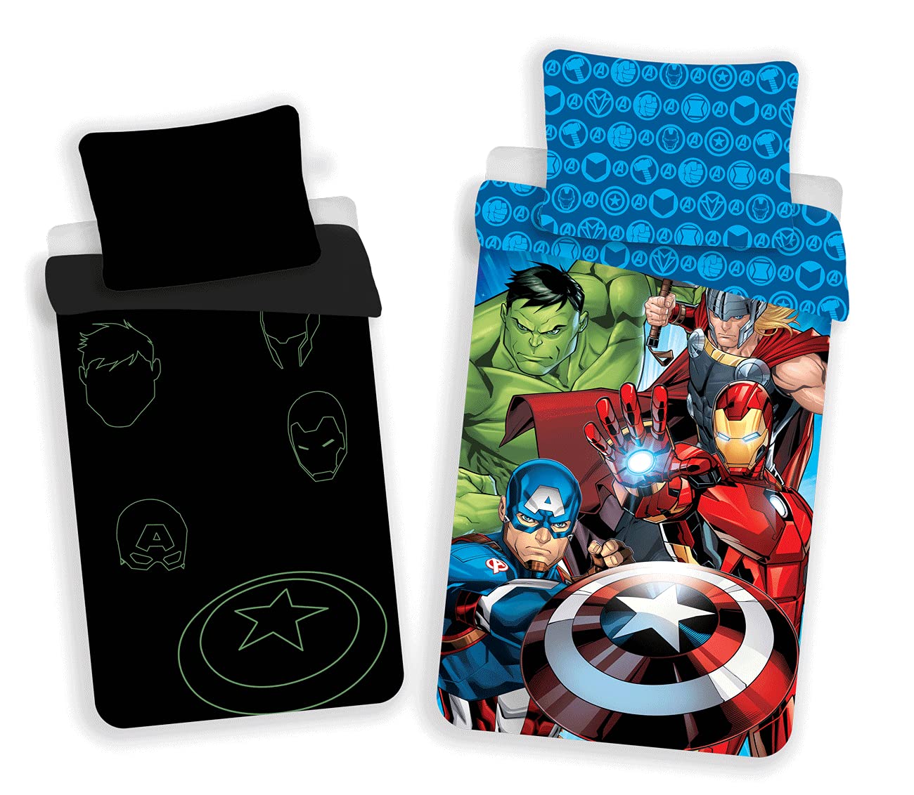 Marvel Avengers Light Bedding Pillow Duvet for 135 x 200 cm