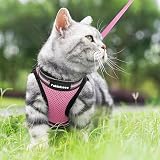 rabbitgoo Cat Harness and Leash Set Pink Extra Small Adjustable Vest view 9