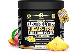 MMA NUTRITION HRDWRK Electrolytes Powder with Magnesium, Potassium - Sugar Free Electrolytes Boost Endurance and Reduce Fatigue with This Electrolytes Supplement - Maximum Hydration - Keto Friendly