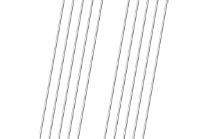 Bykonh 1mm x 300mm 304 Stainless Steel Rods, Metal Solid Shaft Round Rod Bar Stock Metal Stick for Industry, Decoration, DIY Craft Model Car Helicopter Airplane Ship Boat, 10 PCS