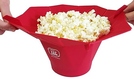 SiliCo Palomitero de microonda de silicona Rojo: Amazon.es: Hogar