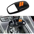 REMOCH Gear Shift Knob Head Cover for Dodge Charger Accessories 2015-2023 Challenger 2015-2024 Durango 2016-2025 ABS Interior Shell Insert Decoration Protector (Orange Trim)
