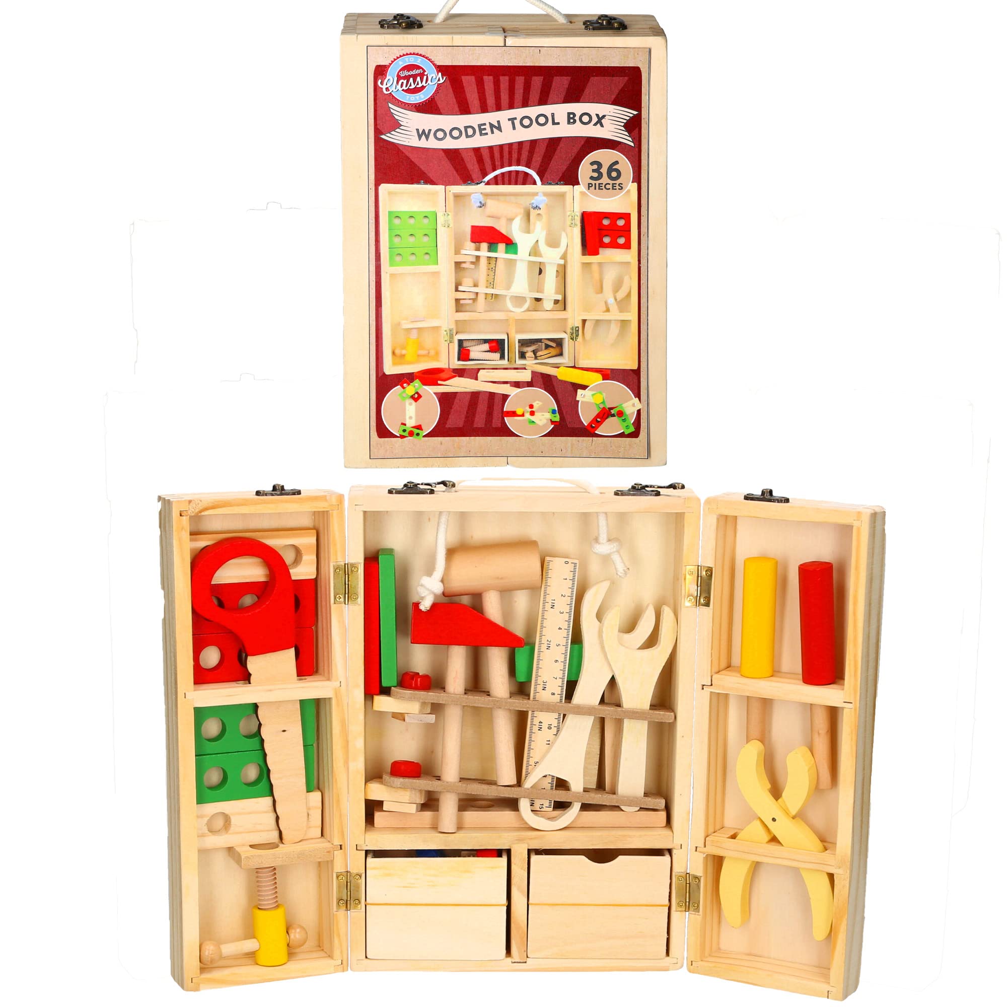 Padgett Bros 65868 Wooden Tools, Brown, Large