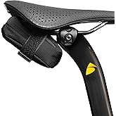 ALMSTHRE Compact Bike Saddle Bag – Midnight Black (Small) | 0.3L Bike Seat Bag (3" x 4.25" x 1.25") | Water-Resistant Ripstop, Waterproof Zipper, Internal Pocket | Durable Under Seat Storage