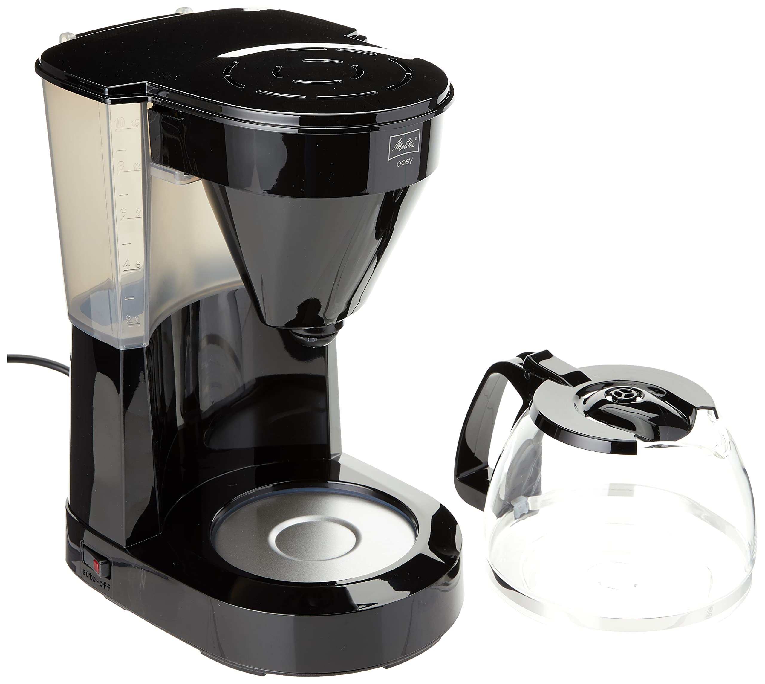 Melitta Filter Coffee Machine with Glass Jug, Easy II Model, 1023-02, Black, 6762887