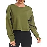 Colorfulkoala Women's Long Sleeve Athletic Sweatshirt Crewneck Velvra Modal Pullover Tops