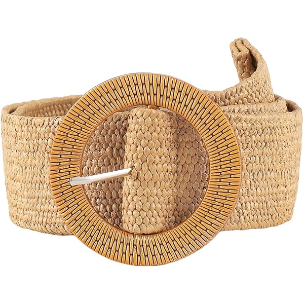 SUOSDEY Straw Woven stretchy Waist Belt for Women Dresses  display picture 3