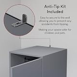 Vida Designs Riano Grey 2 Door Wardrobe 170H x 40W x 53D cm with Shelf & view 5