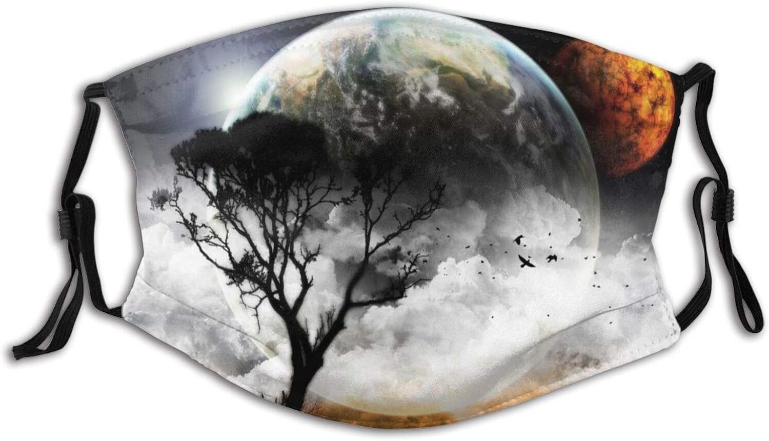 Mars View Face Mask with Filter Pocket for Men Women