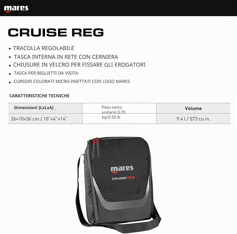 Cruise Reg, Borsa a Tracolla per Erogatore e Altri Accessori da Immersione, Unisex