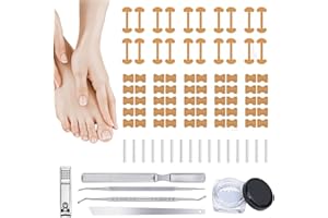 FODEUXP Ingrown Toenail Corrector, 2025 New Professional Ingrown Toenail Tool Kit with Toenail Strips, Curved Toenails Corrector Patch, Painless File and Lifter Pedicure Tools (1 Set)