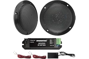 STUDIOFINIX 4-Inch Waterproof Marine Bluetooth Ceiling Speakers – IP66 Waterproof, High-Definition Sound, Flush Mount for Bat
