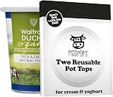 MOOPOPS Pot Tops 2 Reusable Silicone Airtight Fitting Yoghurt Pots
