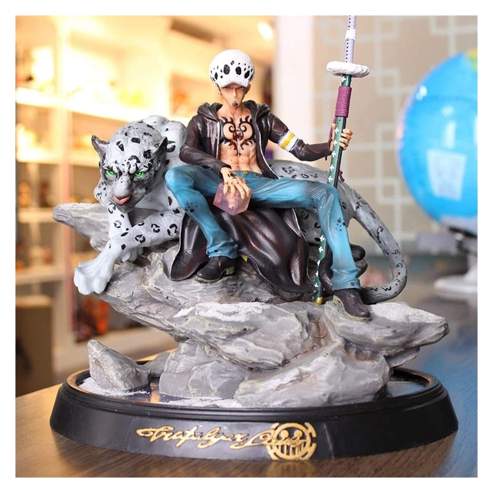 JPSOUP Anime Figure Toy，One Piece Anime Figure Operation Devil Fruit GK Trafalgar Law Snow Leopard S