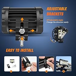 Nilight Side Shooter Light Bar 4.3 Inch Triple Row