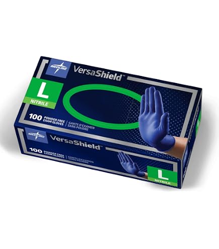Amazon.com: Medline VersaShield Storm Nitrile Exam Gloves, Non