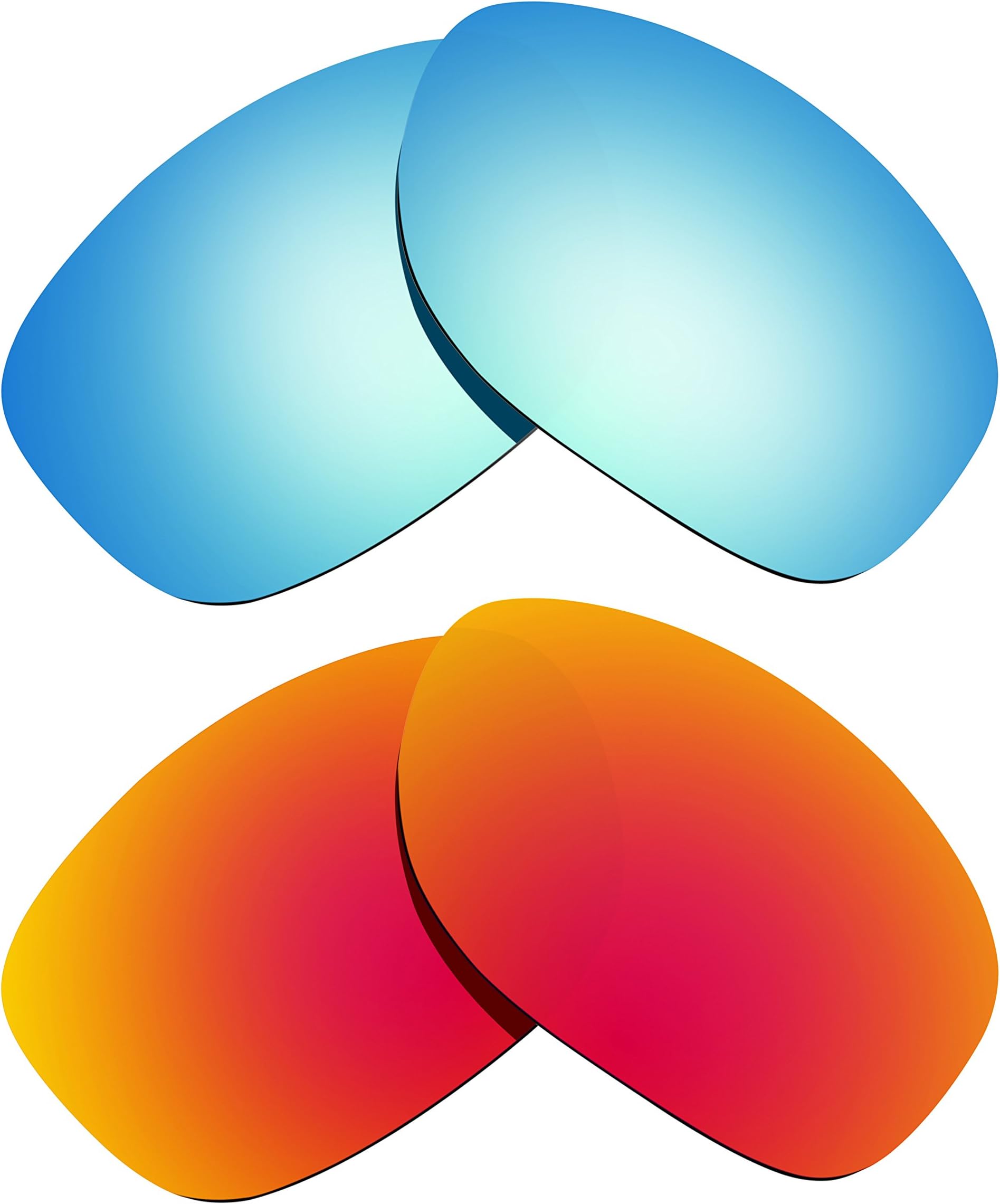 Littlebird4 2 Pairs Polarized Replacement Lenses for Oakley Pit Bull- Multiple Options