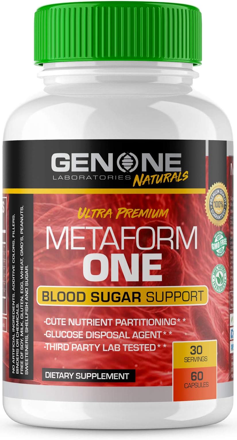 GenOne Nutrition- Metaform One - Glucose Disposal Agent (GDA), Blood Sugar Control & Acute Nutrient Partitioning - 60 Capsules