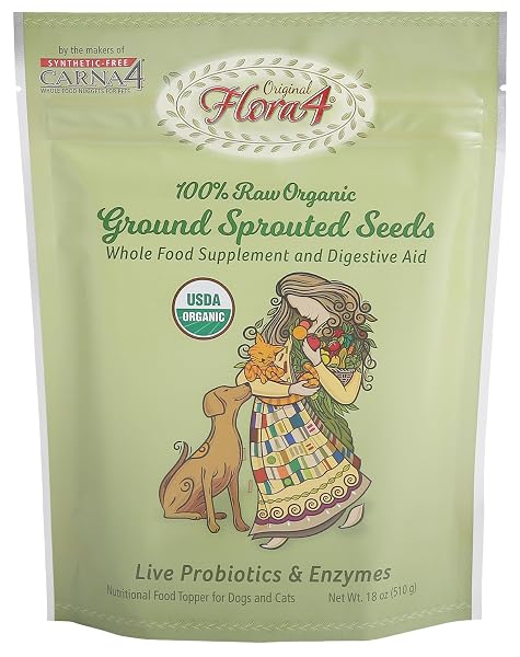 CARNA4 FLORA4 SPROUTED SEEDS FOOD TOPPER FOR DOGS...