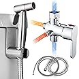 Handheld Bidet Sprayer for Toilet, Bidet Attachment for Warm Water, Hot and Cold Mixing Valve Kit, Hand Sprayer for Feminine Wash, Pet, Cloth, Diaper