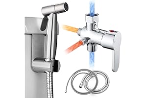Handheld Bidet Sprayer for Toilet, Bidet Attachment for Warm Water, Hot and Cold Mixing Valve Kit, Hand Sprayer for Feminine 