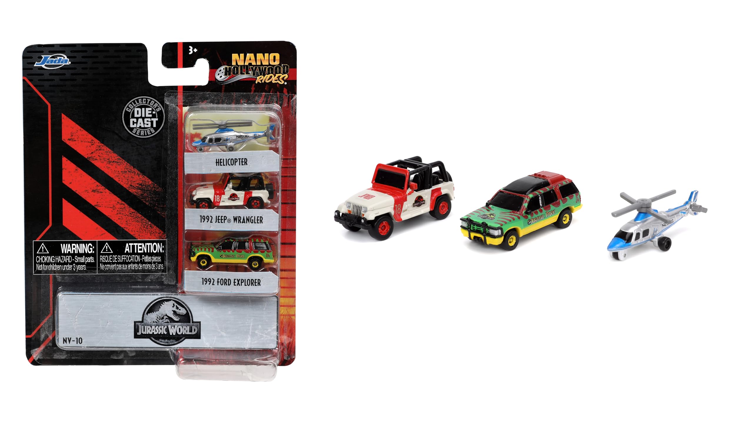 Jada NANO HWR Jurassic Park 3 Vehicle Set