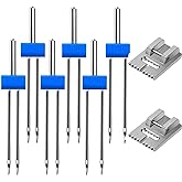 6Pack Twin Needle Double Needle with 2 PCS 9 Groove Pintuck Presser Foot 3 Size 2/90 3/90 4/90 by HOWRIN