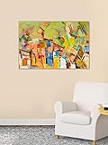 999STORE Unframed Printed Abstract Colourful Canvas Painting (72X48 inches, Multicolour)