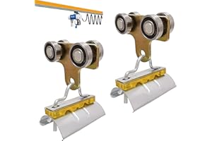 BIAXJUNY 4 Wheel Cable Trolley System， Trolley Roller Four Bearing Trolley Assembly for Use with 1-5/8" Wide and All1-5/8" or