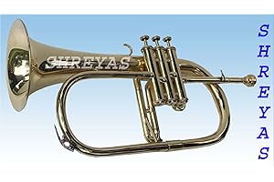 SHREYAS Bb Flat Brass Finishing Flugel Horn With Free Hard Case+Mouthpiece