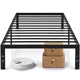Twin Size Bed Frame, 14 Inch Metal Platform Bed Frames with Heavy Duty Steel Slat Support, No Box Spring Needed, Easy Assembly, Under Bed Storage