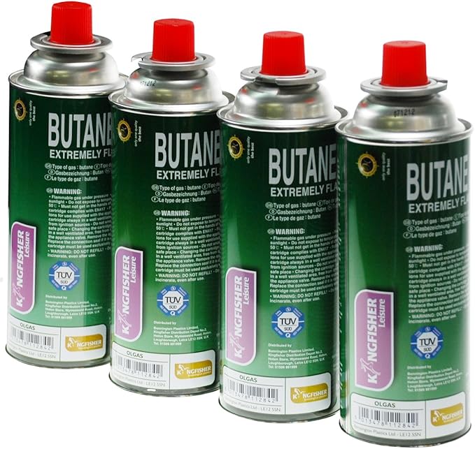 AUG14 4 X 250G BUTANE GAS CANISTERS Amazon.co.uk Sports & Outdoors