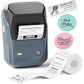 NIIMBOT B1 Label Maker Machine, Thermal Label Printer Easy to Use for Office, Home, Business, Came with 1 Roll White Label(Blue)