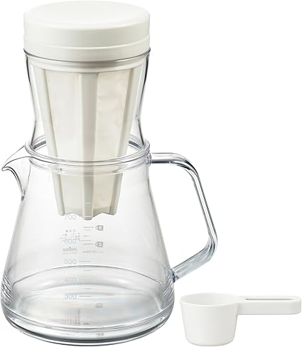 Amazon Co Jp 曙産業 コーヒーサーバー 2way ドリッパーセット 750ml 5杯分 日本製 軽くて割れにくいトライタン樹脂製 ガラスのように透明 目盛付き 電子レンジ対応 ペーパーレスドリッパー付き ドリップも水出しも両方できる2way設計 口径が広くお手入れ楽々 コーヒー