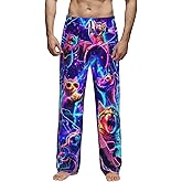 QuillGlyph Funny Men's Pajama Pants Super Soft Sleep Lounge Pants Lightweight Pjs Bottoms with Pockets Drawstring for Men