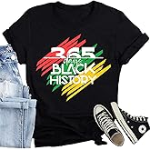 CQF Women Black History Month T Shirts 365 Days Black History Print Shirt African American Apparel