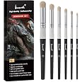 Drybrush Set 5-teilig – Professionelle Trockenpinsel Für Miniaturen, Acryl & Ölmalerei
