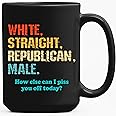 Funny Coffee Mugs For Men White Straight Republican Male Mug, Funny Political Gifts Proud Republican Mug Republican Gifts For Men Straight White Man Funny Republican Mugs Black Mug 15oz Starter Fluid
