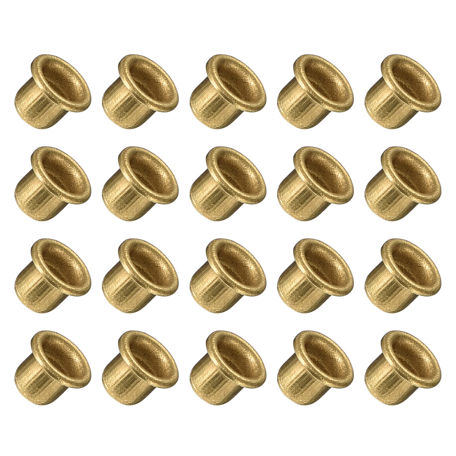 METALLIXITY Through Hole Rivet (5x5mm) 200Pcs, Copper Hollow Rivet Nuts - for Leather Canvas Clothes DIY Crafts Making, Copper Tone