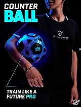 Strikesphere Smart Ball SBCB1B Football Kick Up Counting Lights Sounds White view 10